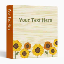 Binder: Retro sunflower garden