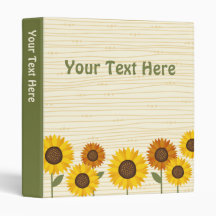 Binder: Retro sunflowers
