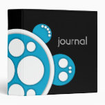 Binder, Round Turtle, Sky Blue White Black