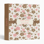 Binder School Subject flowers cute fun chic girly