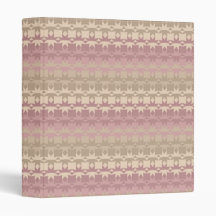 Binder w/ Tribal Design in Mauves/Tans/Creams