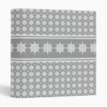 Binders For Christmas White Snowflakes