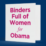 Binders Full of Women for Obama Binder binders