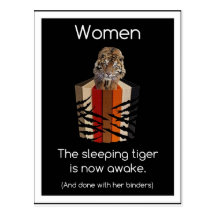 Binders Full of Women Sleeping Tiger Gifts Postcard