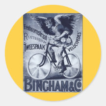 Bingham & Co. Velocipedes Round Sticker