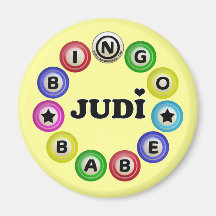 Bingo Babe Judi Fridge Magnets