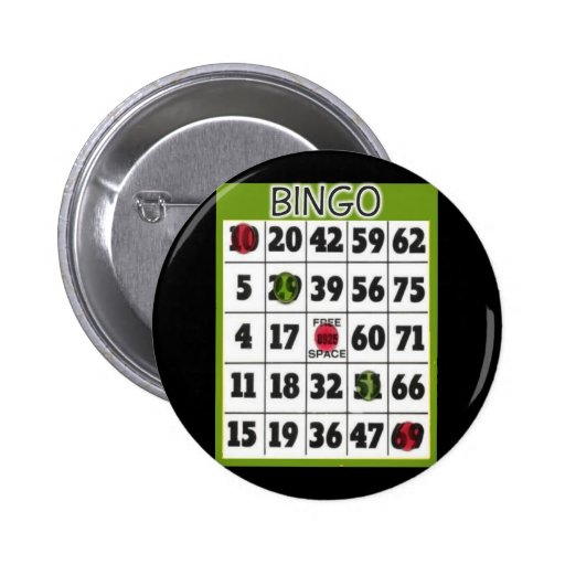 Bingo Card Pinback Buttons