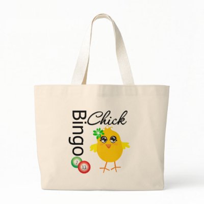 Bingo Chick Tote Bags by chicktshirts