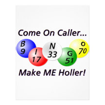 Bingo! Come on Caller, Make ME Holler! Letterhead Design
