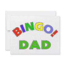 Bingo Dad Invitations