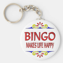 Bingo Makes Life Happy Keychains