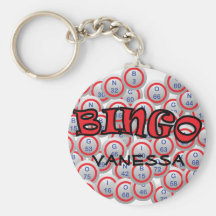 Bingo "Name" over Bingo Balls Key Chain