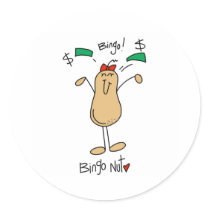 Bingo Nut Round Sticker