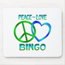 BINGO-TEST d'amour de paix Tapis De Souris