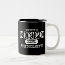 Bingo Univeristy Dark Coffee Mugs