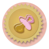 Binky Envelope Seals Round Sticker