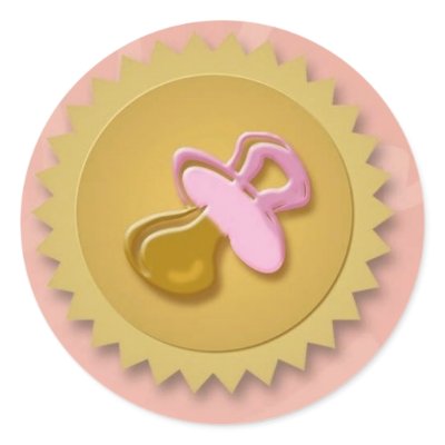 Binky Envelope Seals Round Sticker by beesplace