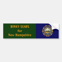 Binky Sears for New Hampshire Bumper Stickers