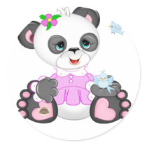 Binky Round Stickers