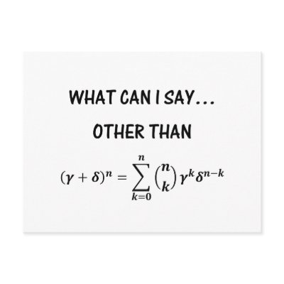 Binomial Theorem Postcard by dawnkwilliams