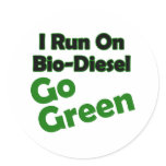bio diesel round stickers