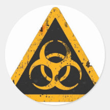 Bio Hazard Adesivo Redondo