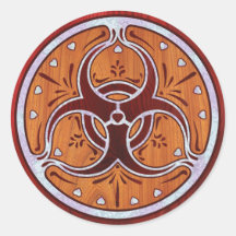 Bio Hazard Inlay II Round Stickers