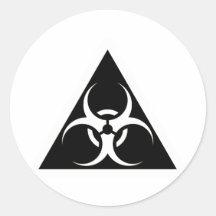 Bio Hazard or Biohazard Sign Symbol Warning Black Sticker