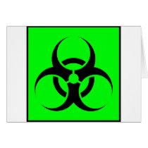 Bio Hazard or Biohazard Sign Symbol Warning Green