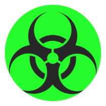Bio Hazard or Biohazard Sign Symbol Warning Green