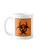Bio Hazard or Biohazard Sign Symbol Warning Orange mugs