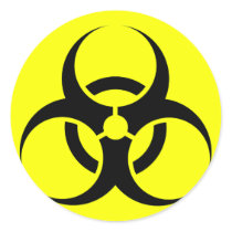 Bio Hazard or Biohazard Sign Symbol Warning Yellow