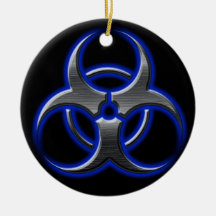 Bio-Hazard Ornament Blue