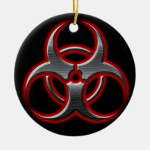 Bio-Hazard Ornament Red