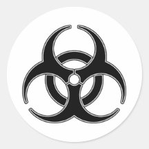 Bio Hazard Round Sticker
