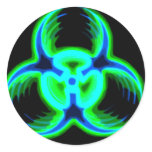 Biohazard 10 round stickers