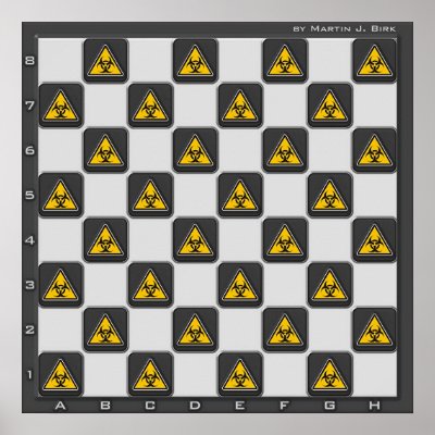 Biohazard Chess Board Poster by martinjbirk