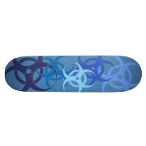 Biohazard (cool blue) skateboard