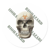 Biohazard Evil Skull Sticker