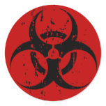Biohazard Faded Stickers