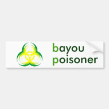 biohazard flower bayou poisoner bumper stickers