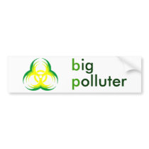 biohazard flower big polluter bumper sticker