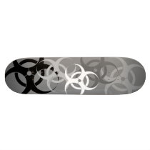 Biohazard (greyscale) skate board