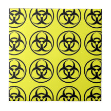 Biohazard Pattern Ceramic Tile