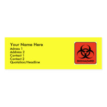 Biohazard Profile Card Business Card Templates