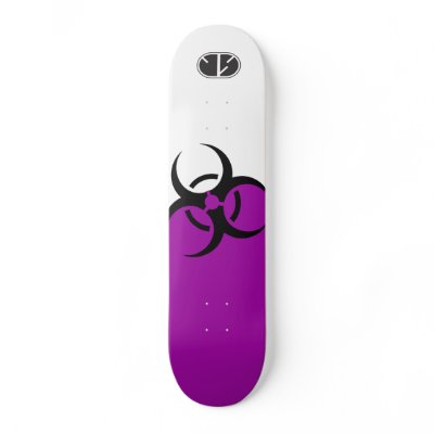 Biohazard purple skateboard by vegasskate