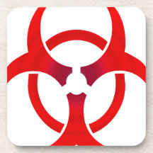 Biohazard - RED Beverage Coaster