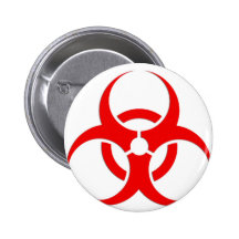 Biohazard red design! pin