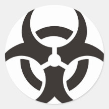 Biohazard Round Sticker