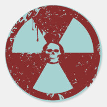 BioHazard Round Sticker